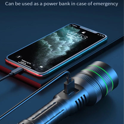 Rechargeable LED Flashlight - Military Flashlight - 5000 lumens - 26650 rechargeable battery - 6 modes - V1188-MS-313-0535