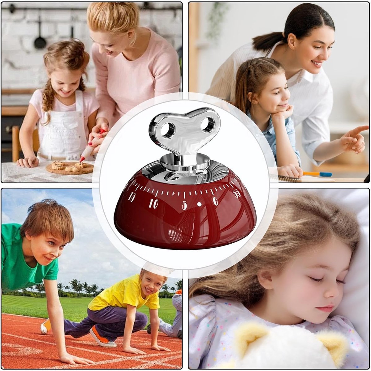 Educational Clock - High-Quality Educational Clock for Children - Kids Timer - Countdown Timer - Leather V1188-MS-313-0550