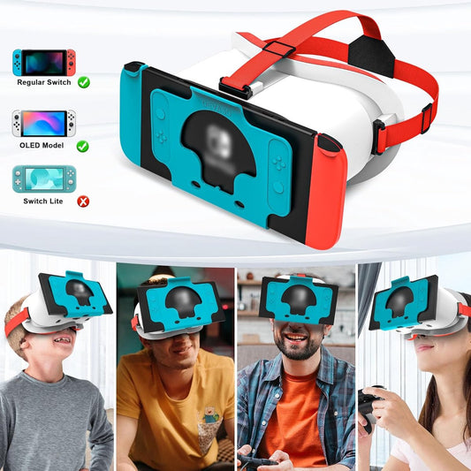 Compatible with Nintendo Switch VR headsets and OLED models, VR virtual reality glasses with adjustable HD V1188-MS-313-0561