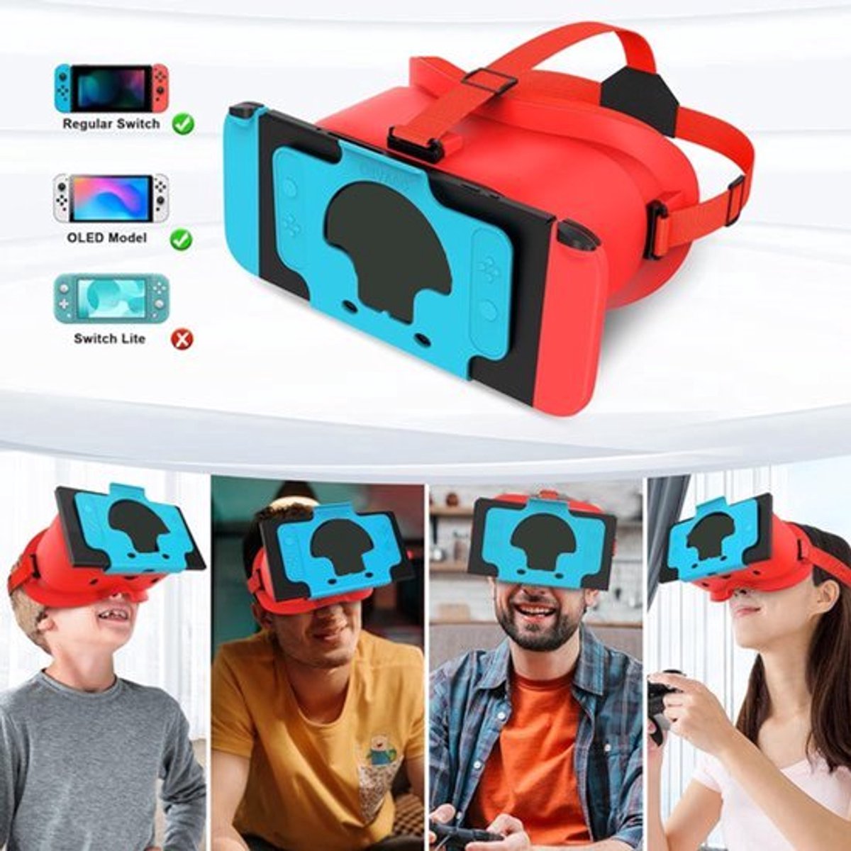 Suitable for Nintendo Switch VR headsets and OLED models, VR virtual reality headset with adjustable HD V1188-MS-313-0562