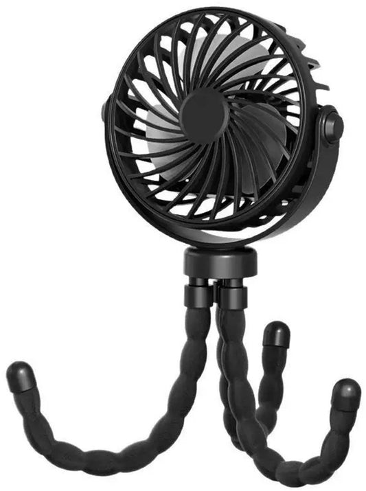 Handheld Fan - Rechargeable Portable Fan - Black - Cordless Handheld Table Fan - Mini Stroller Fan - 3 Modes V1188-MS-313-0565