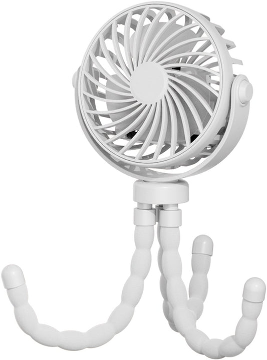 Handheld Fan - Rechargeable Portable Fan - Wit - Cordless Table Fan - Mini Stroller Fan - 3 Modes - Mini Fan V1188-MS-313-0566