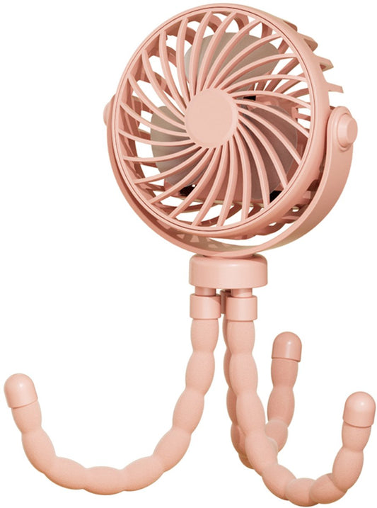 Handheld Fan - Rechargeable Portable Fan - Pink - Cordless Table Fan - Mini Stroller Fan - 3 Modes - Mini Fan V1188-MS-313-0567