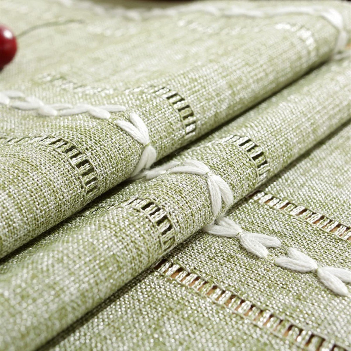 Striped Woven Table Runner - Embroidered Woven Table Runner with Tassels - Bohemian Style Striped Woven Table V1188-MS-313-0572