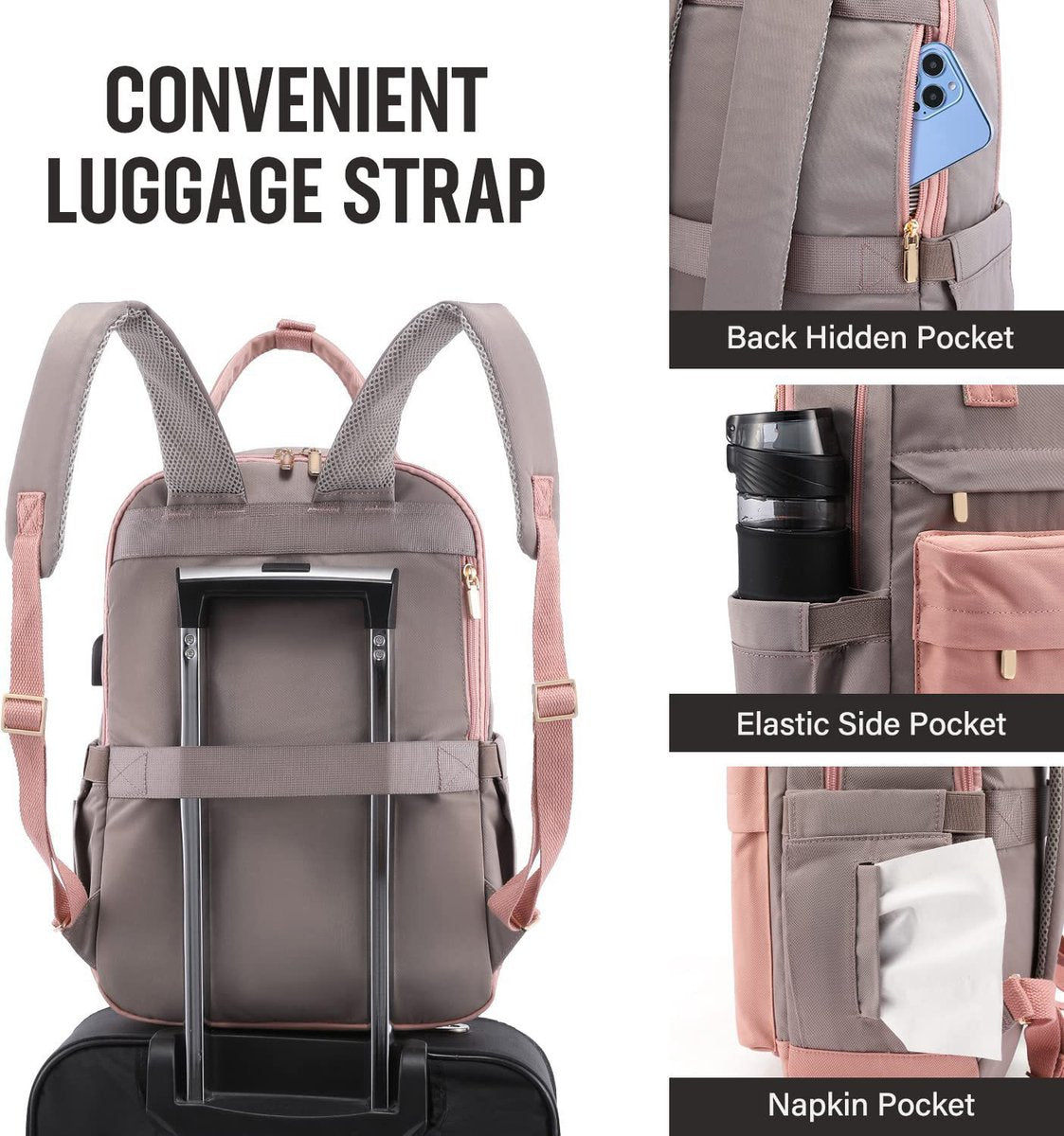 Nieuwe 2025 Backpack - 40L Travel Bag - Maximum Capacity - Laptop Backpack - School Backpack - For School and V1188-MS-313-0573