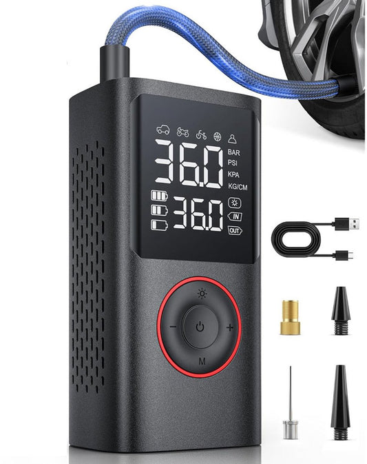 Bicycle Pump - Electric Bicycle Pump - Bicycle Pumps - Cordless Car Tire Pump - 150 PSI Portable Air V1188-MS-313-0578