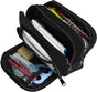 Large black pencil case with 3 compartments for school and office V1188-MS-313-0584