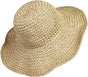 Women's foldable straw hat - Optimal sun protection - Wide brim - Foldable - Holiday decoration - 100% raffia V1188-MS-313-0586
