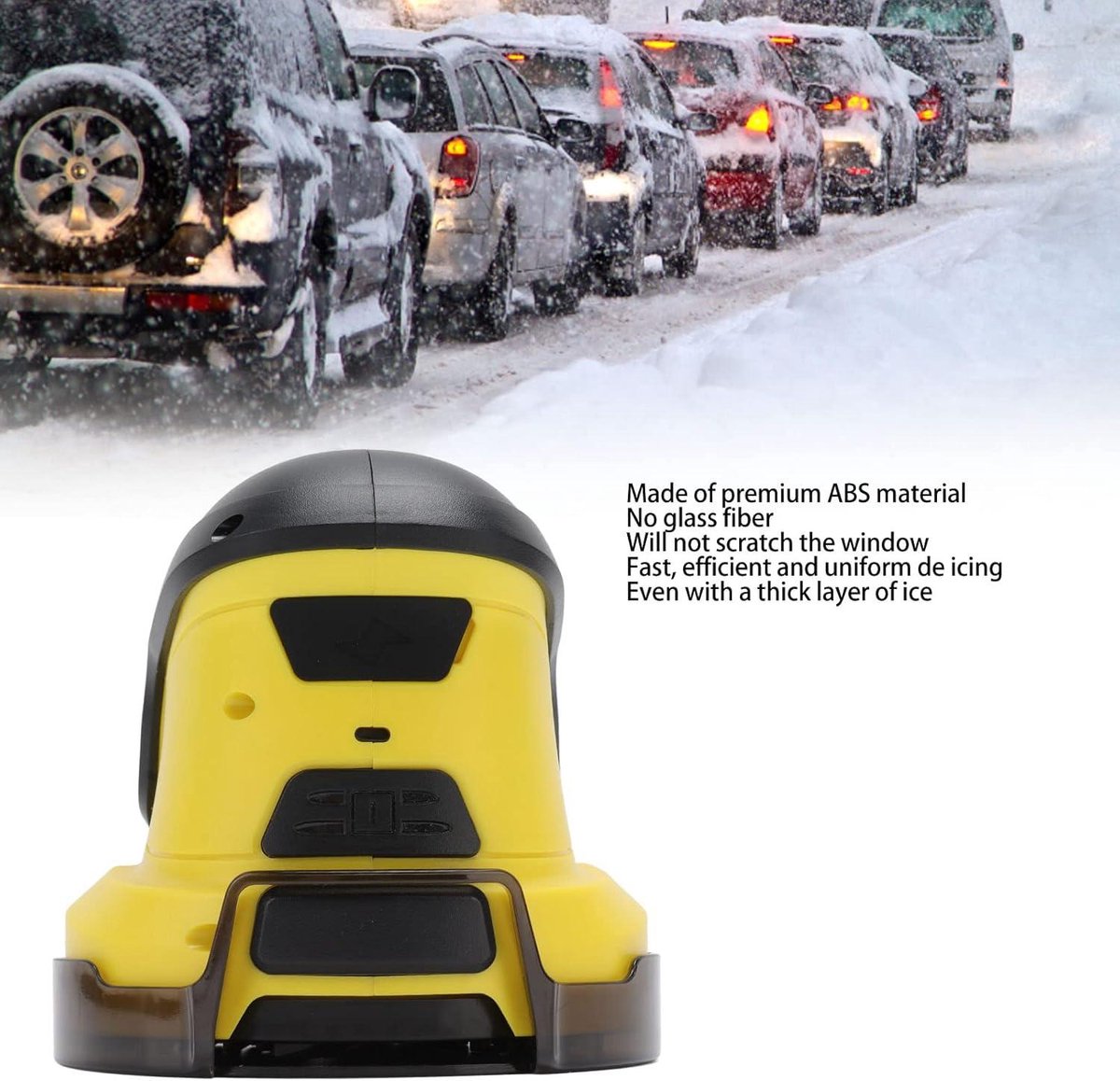 Snow scraper with rotating disc - de-icing and thawing - car - winter - window - snow shovel - windshield - V1188-MS-313-0591