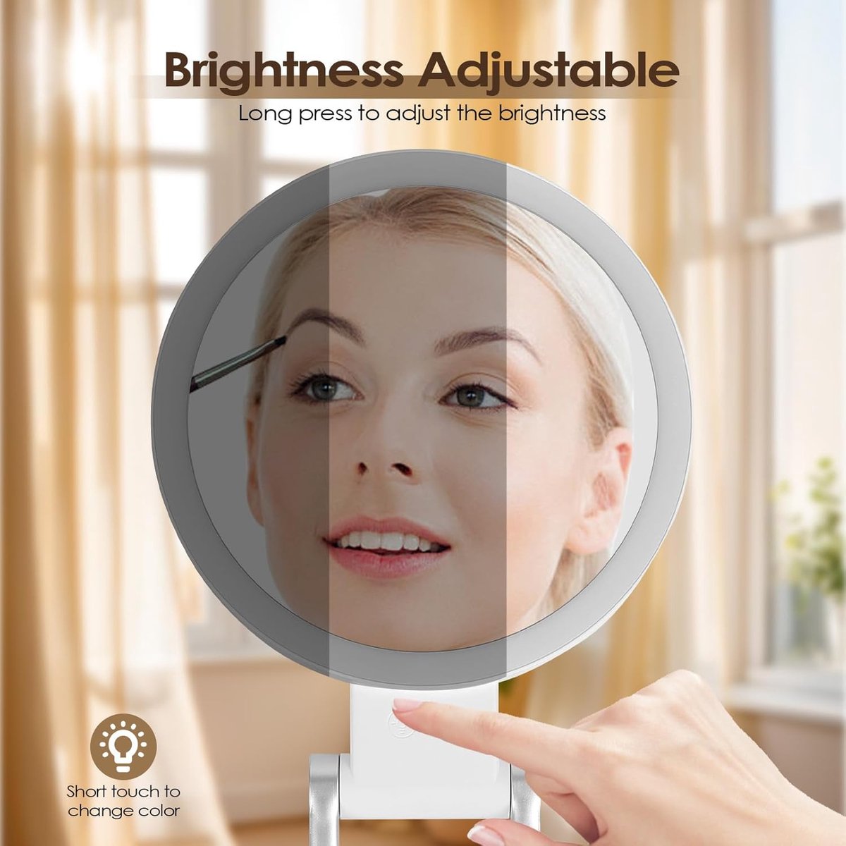 Mirror - Lighted Mirror - Makeup Mirror - 10x Magnifying Mirror - Double-Sided Lighted Makeup Mirror - V1188-MS-313-0593