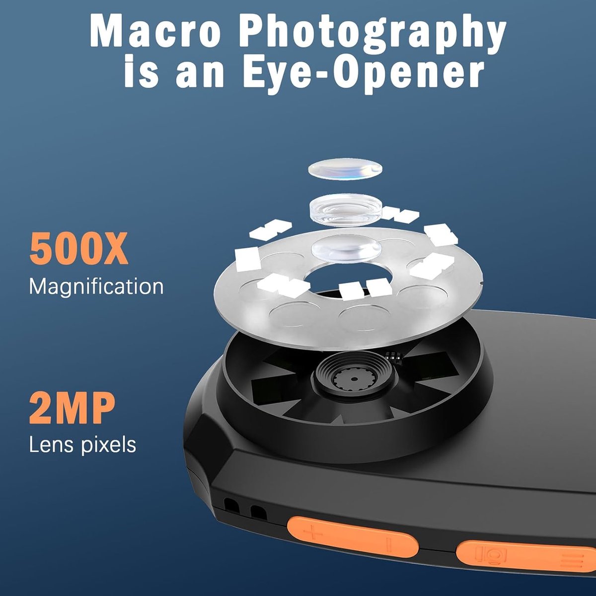 Microscope - Children's Microscope - Portable Digital Microscope for Children and Adults - 5.1 cm Color V1188-MS-313-0597