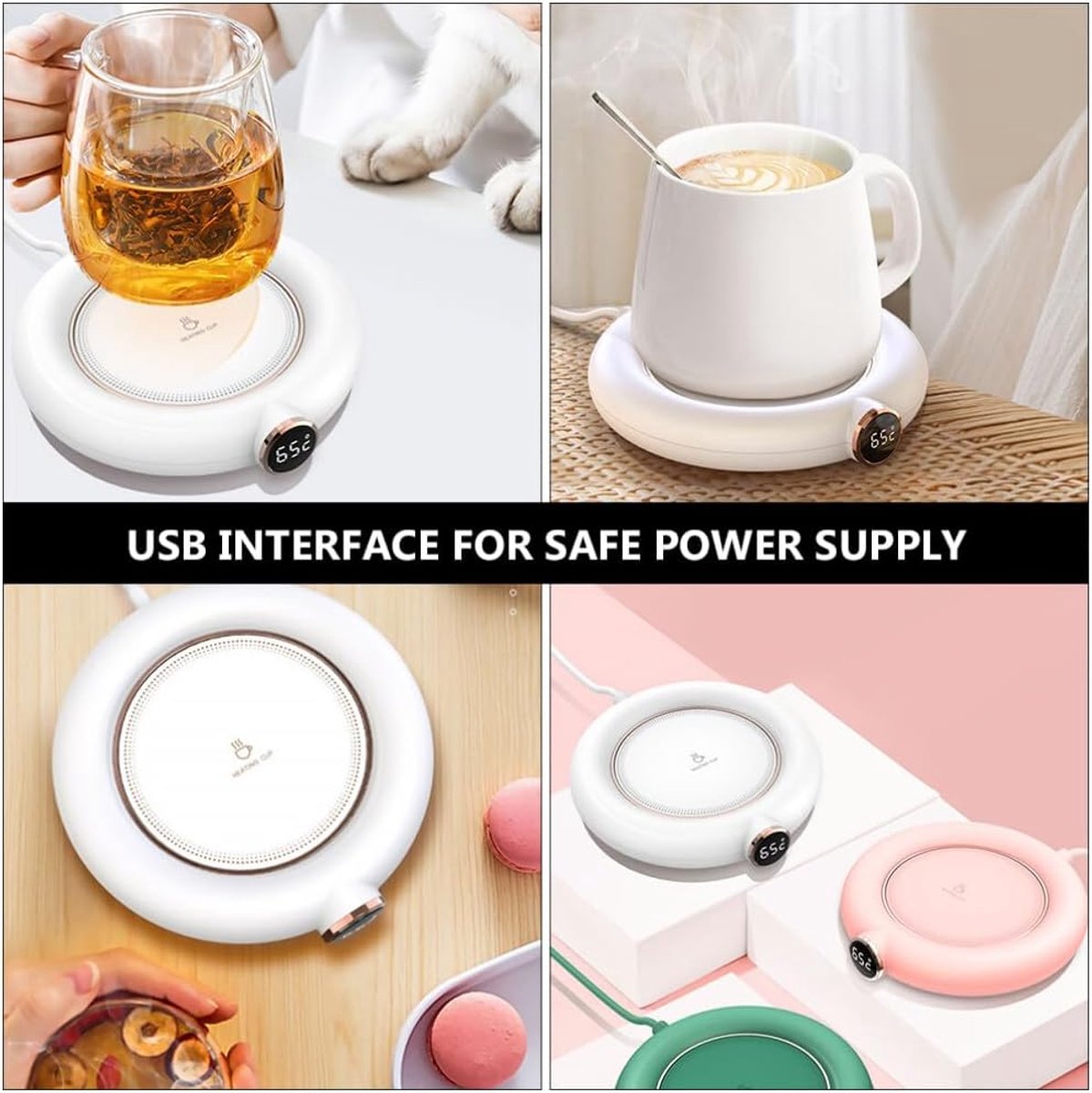 Cup or mug warmer - Heating plate - Coffee cup warmer - Tea cup warmer - Thermal heating plate - Heated V1188-MS-313-0602