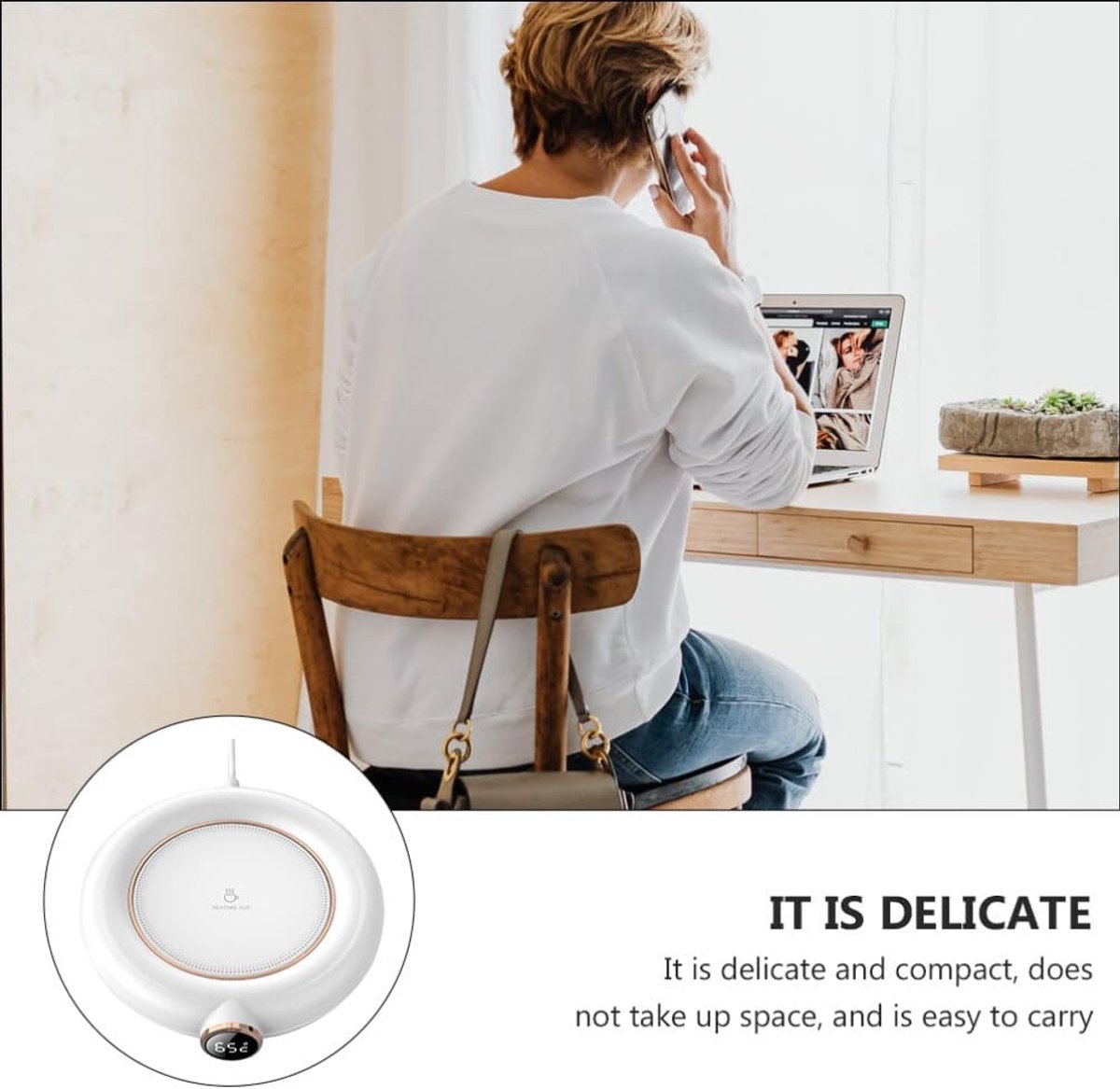 Cup or mug warmer - Heating plate - Coffee cup warmer - Tea cup warmer - Thermal heating plate - Heated V1188-MS-313-0602