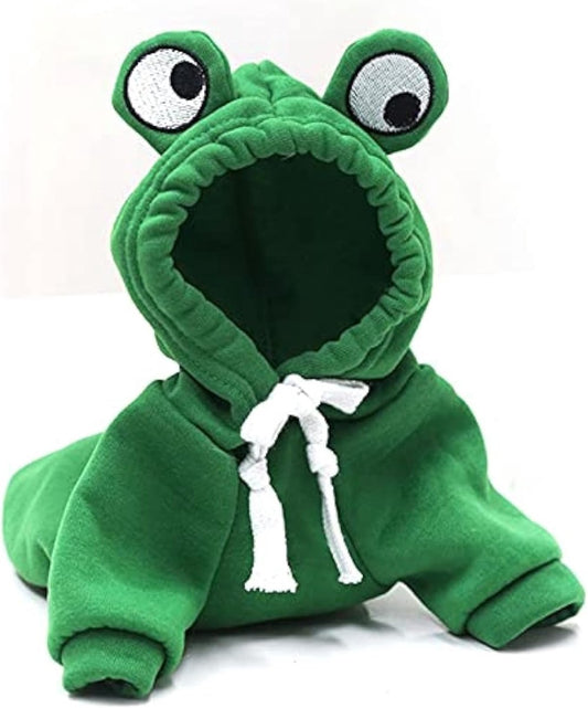 Dog Coat - Warm Winter Dog Clothes - Cute Frog Dog Coat - Hooded Sweatshirt - Warm Dog Coat - Fleece Dog V1188-MS-313-0616