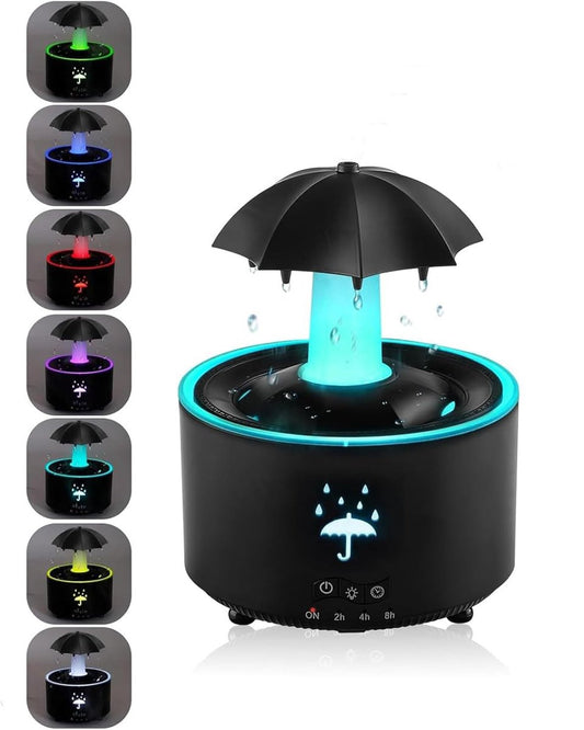 Aromatherapy Humidifier - Umbrella Humidifier - 300ml Rotating Humidifier for Bedroom with Remote Control and V1188-MS-313-0619