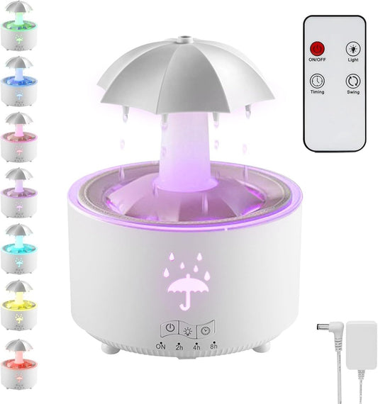 Aromatherapy Humidifier - Umbrella Humidifier - 300ml Rotating Humidifier for Bedroom with Remote Control and V1188-MS-313-0620