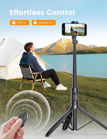 Mobile phone tripod with light, selfie stick tripod compatible with smartphone and GoPro cameras V1188-MS-313-0621