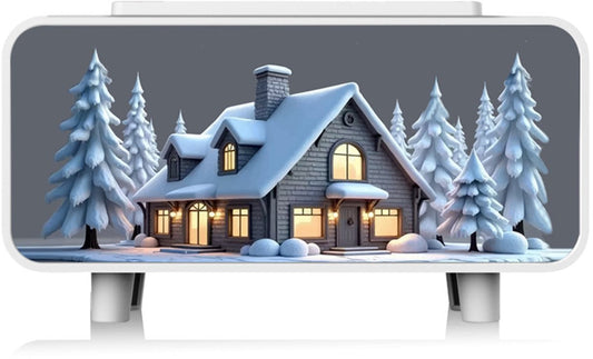 Snow House 3-in-1 Humidifier - Aromatherapy - Bedroom - Automatic Fragrance Diffuser - Mood Lighting - 7 V1188-MS-313-0623