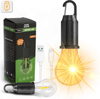 2-piece camping lamp - emergency lighting - 3 settings - camping lamp - rechargeable camping lamp - tent lamp V1188-MS-313-0625