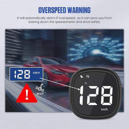Speedometer - Digital GPS Speedometer - Head-up Display - KMH/MPH - With driver fatigue alert and speed V1188-MS-313-0627