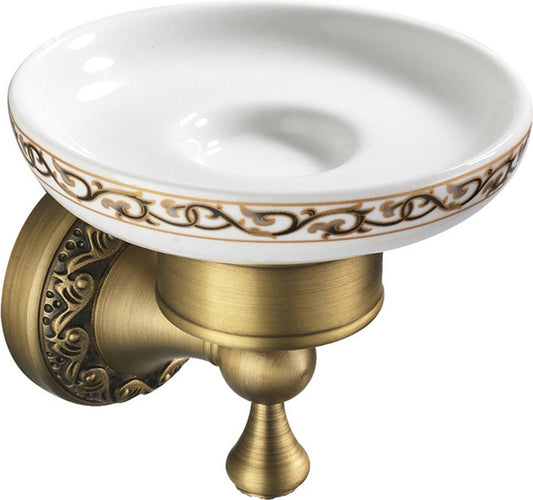 Soap dish - Soap holder - Antique soap dish - Brass ceramic - Wall mounted - Hanging soap dish for shower - V1188-MS-313-0628