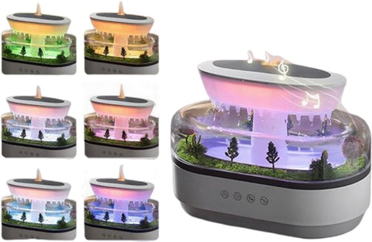 Humidifiers - Aromatherapy Humidifier - Bedroom Humidifier - With 7-Color Night Light and Music - Raindrop V1188-MS-313-0634