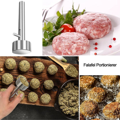 Allecto Plus - 4cm Falafel Scoop - Meatball Maker - Stainless Steel - Kitchen and Restaurant - Non-stick V1188-MS-313-0636