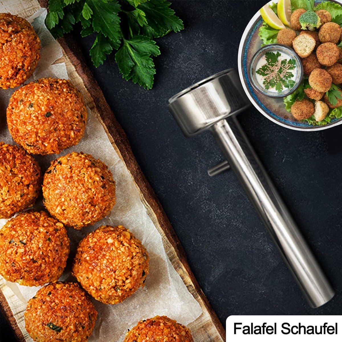 Allecto Plus - 4cm Falafel Scoop - Meatball Maker - Stainless Steel - Kitchen and Restaurant - Non-stick V1188-MS-313-0636