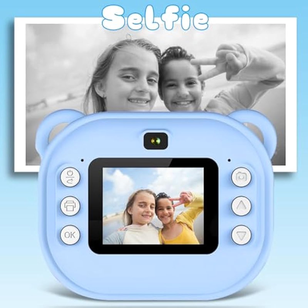 Instant Camera, 1080p HD Digital Camera, Suitable for Boys and Girls, Includes a GB Memory Card and Printer V1188-MS-313-0651