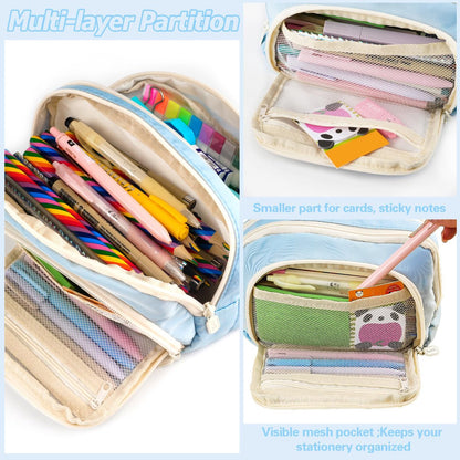 Pencil Case - Pencil Case - Adults - Boys and Girls - School Pencil Case - Blue V1188-MS-313-0662