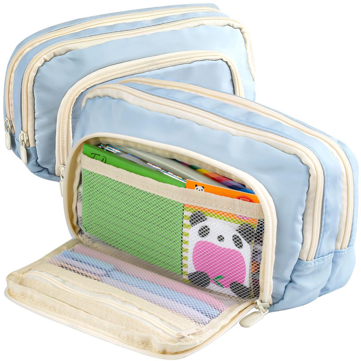 Pencil Case - Pencil Case - Adults - Boys and Girls - School Pencil Case - Blue V1188-MS-313-0662