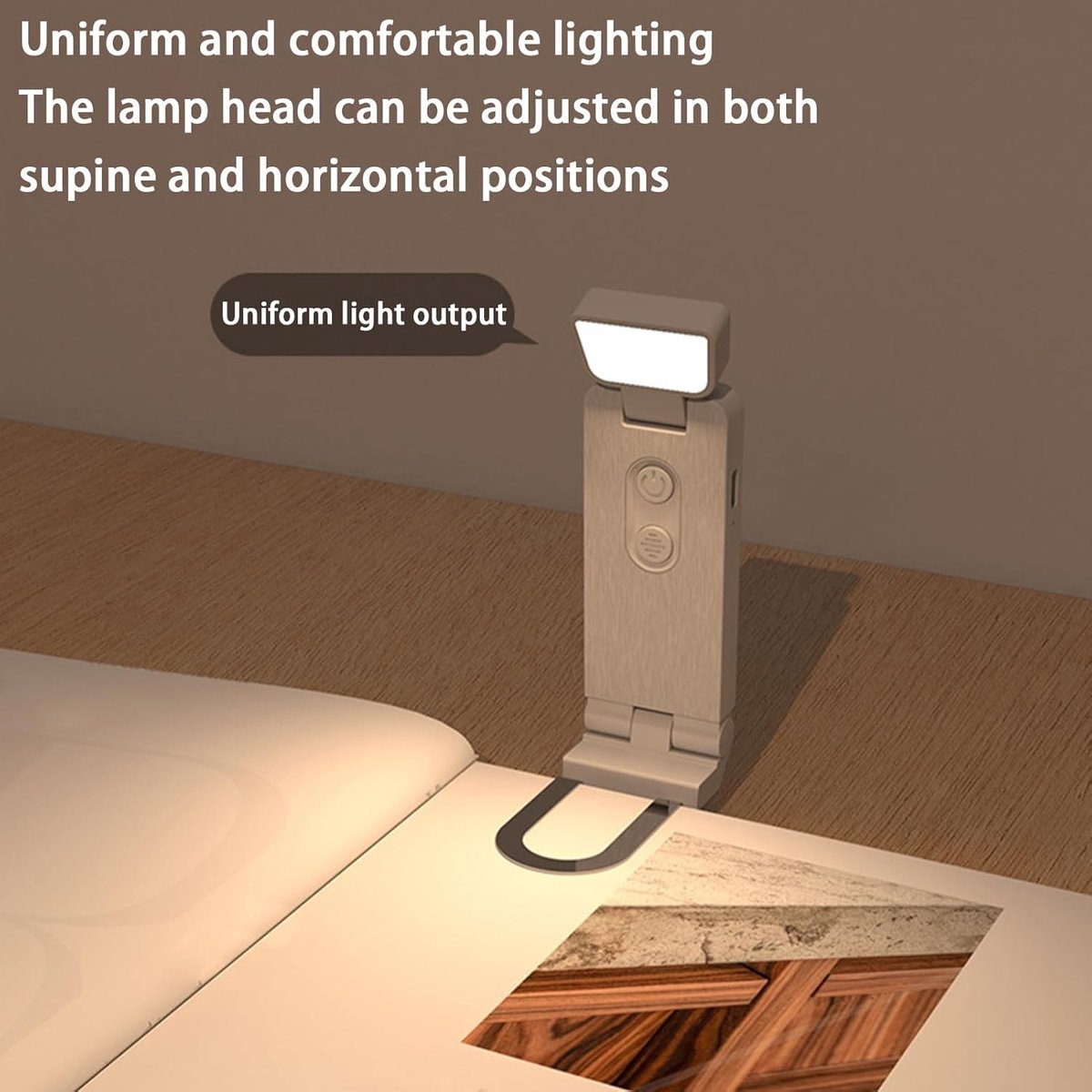 Reading Lamp - Book Lamp with Clip - 6 Lighting Levels - Bedtime Use - Adjustable Intensity - Reading Lamps - V1188-MS-313-0665