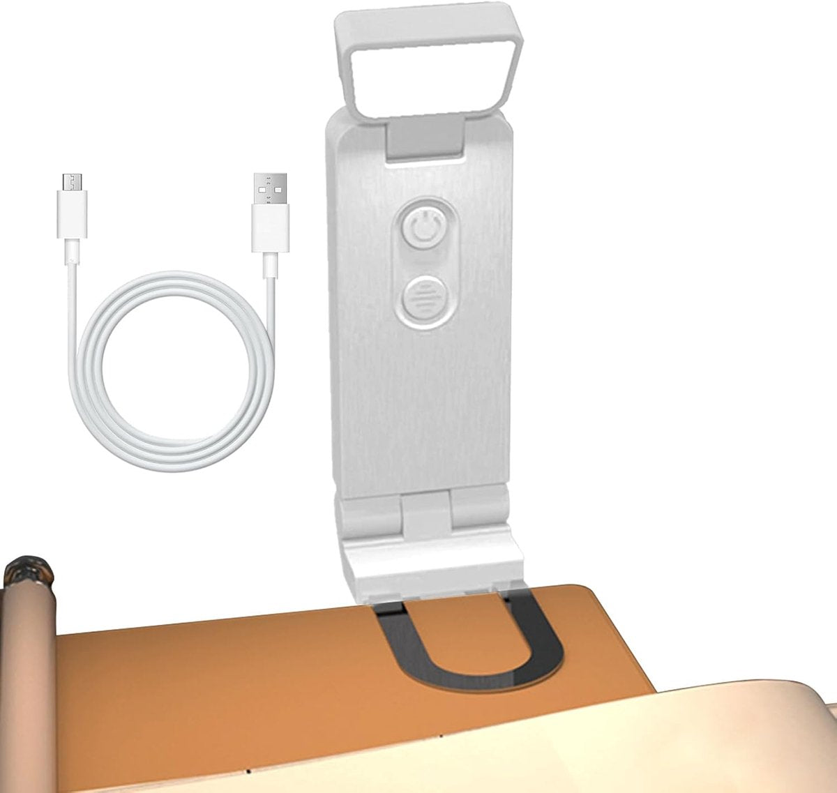 Reading Lamp - Book Lamp with Clip - 6 Lighting Levels - Bedtime Use - Adjustable Intensity - Reading Lamps - V1188-MS-313-0665