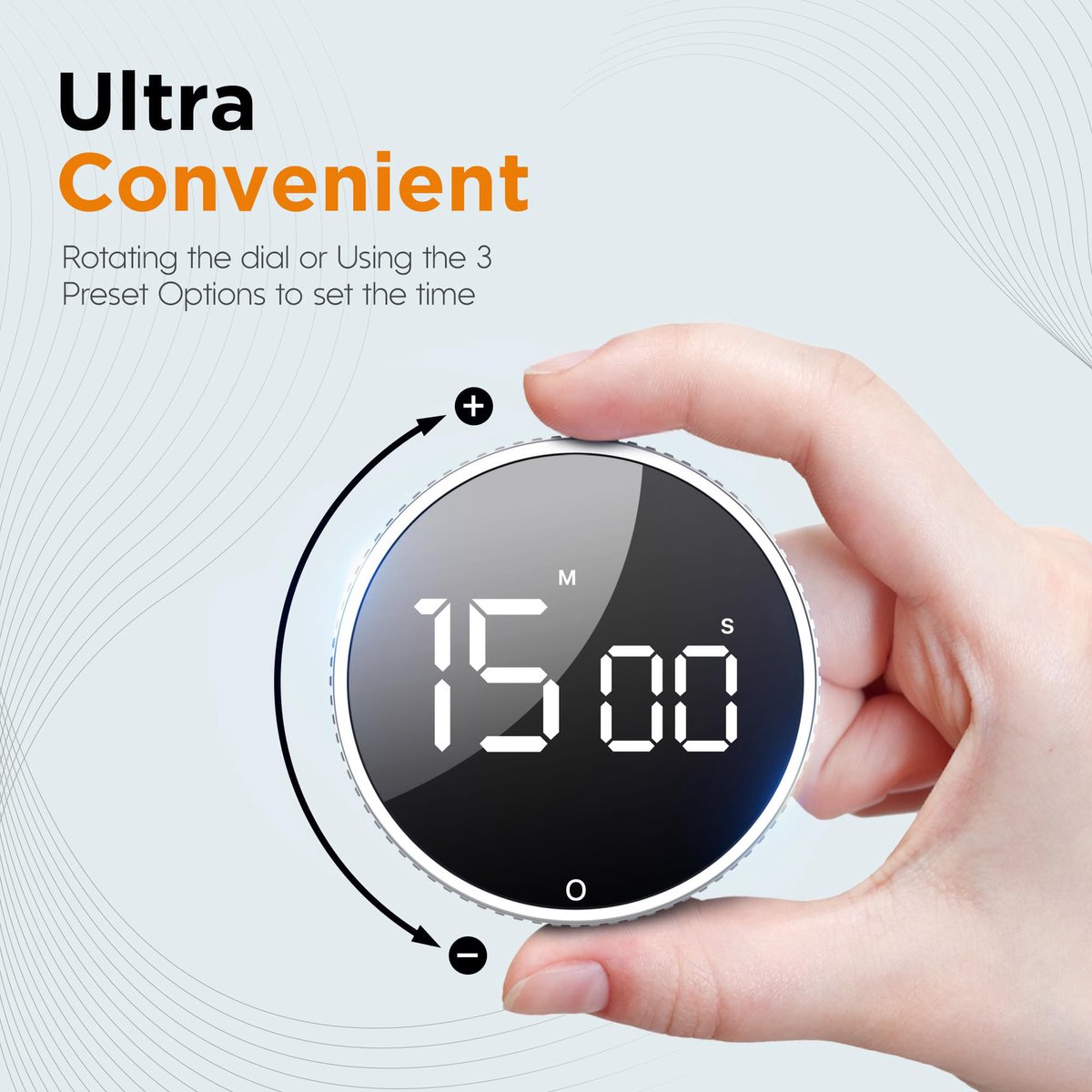 Digital Timer - Digital Kitchen Timer - Smart Timer - LED Display - Magnetic - 360 Degree Rotation - BBQ V1188-MS-313-0668