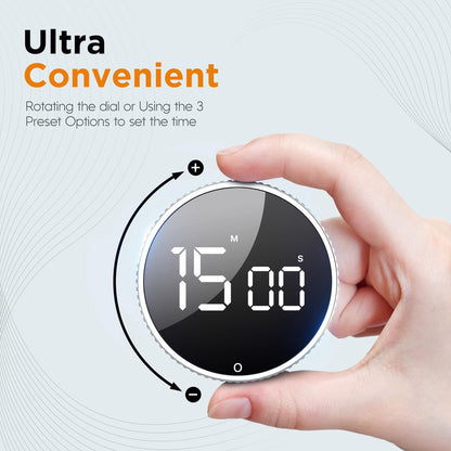 Digital Timer - Digital Kitchen Timer - Smart Timer - LED Display - Magnetic - 360 Degree Rotation - BBQ V1188-MS-313-0668