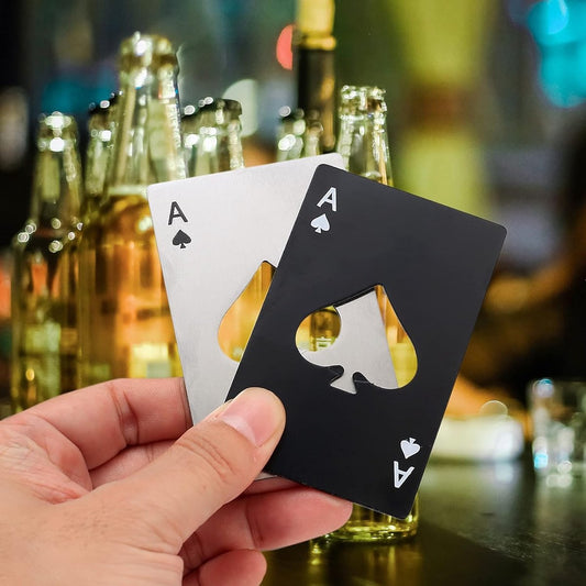 Bottle opener set - Practical and fun bottle opener - Fits in a wallet - Ideal gift for dad - Beers - Soft V1188-MS-313-0680