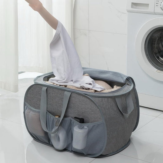 Foldable Laundry Basket - Foldable Laundry Basket with Lid - Storage Basket with Handles - Large Capacity V1188-MS-313-0689