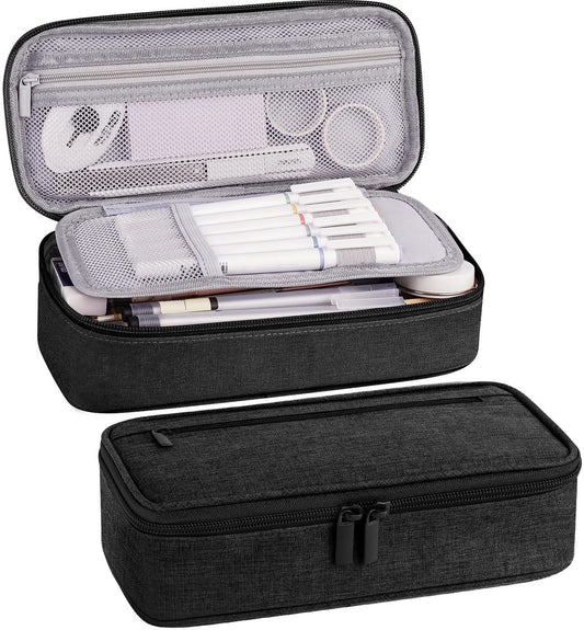 Pencil case - Highlighter case - Canvas pencil case 23x11x6.5 cm with zipper - Pencil case for boys and girls V1188-MS-313-0690