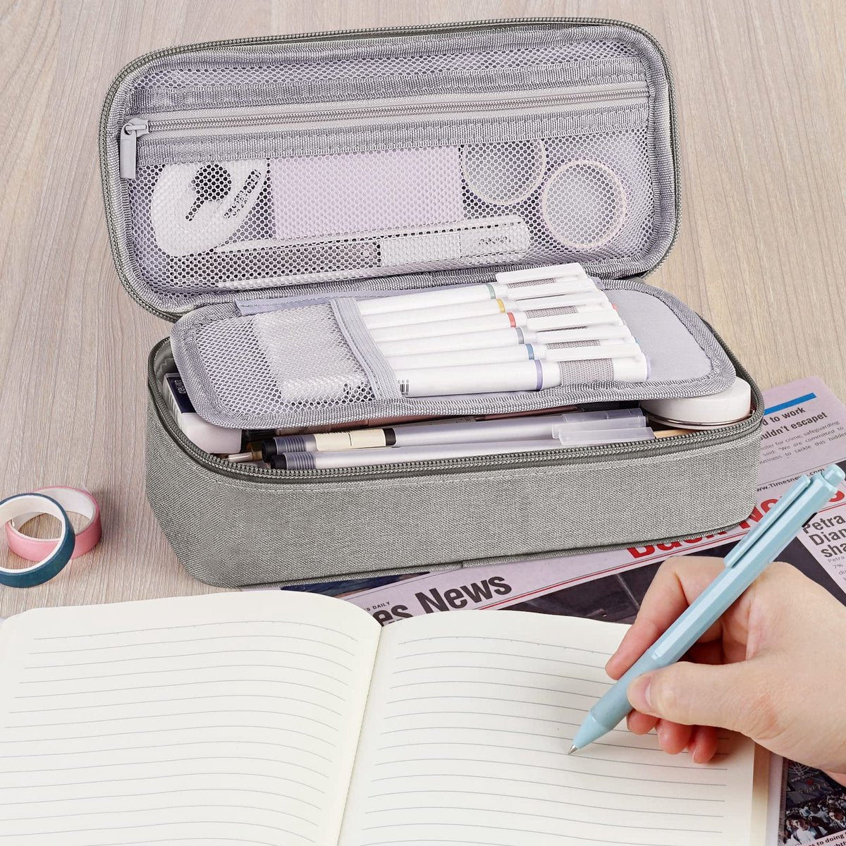 Large capacity pencil case, storage case, high-value, large capacity pencil case, stationery storage, makeup V1188-MS-313-0691