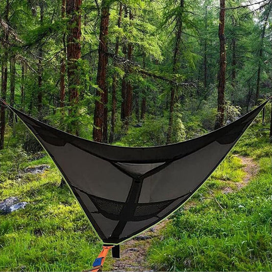 Portable triangular hammock for multiple people, outdoor camping aerial hammock, 3-point design for 2-3 V1188-MS-313-0697