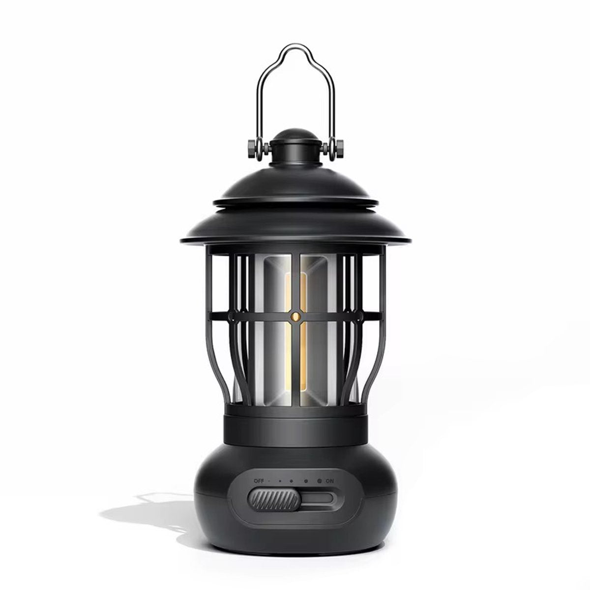 Rechargeable Camping Lantern - Retro Camping Lamp - Dimmable COB Hanging Light for Tent, Camping, Fishing, V1188-MS-313-0698