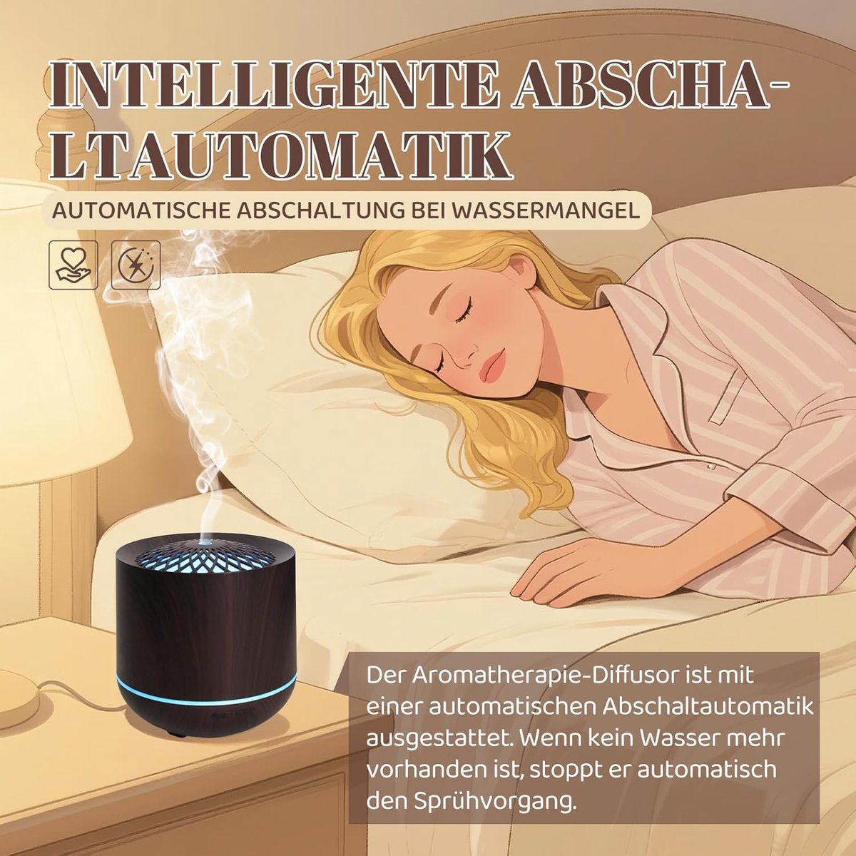 Humidifiers - Aromatherapy Humidifier - 300ml Diffuser - Air Humidifier - Room Humidifier - 7-Color LED - V1188-MS-313-0699