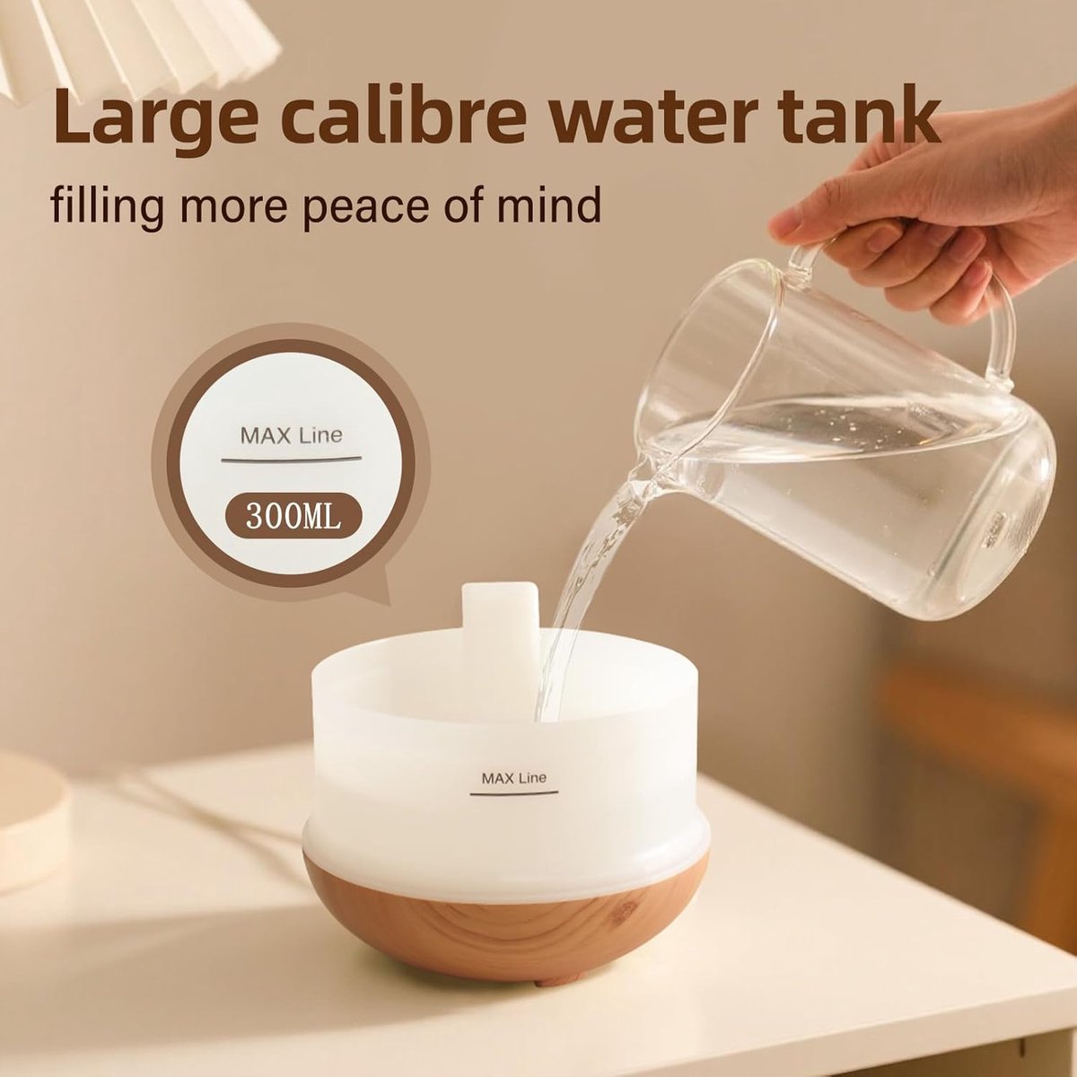Humidifiers - Aromatherapy Humidifier - 300ml Diffuser - Air Humidifier - Room Humidifier - 7-Color LED - V1188-MS-313-0700