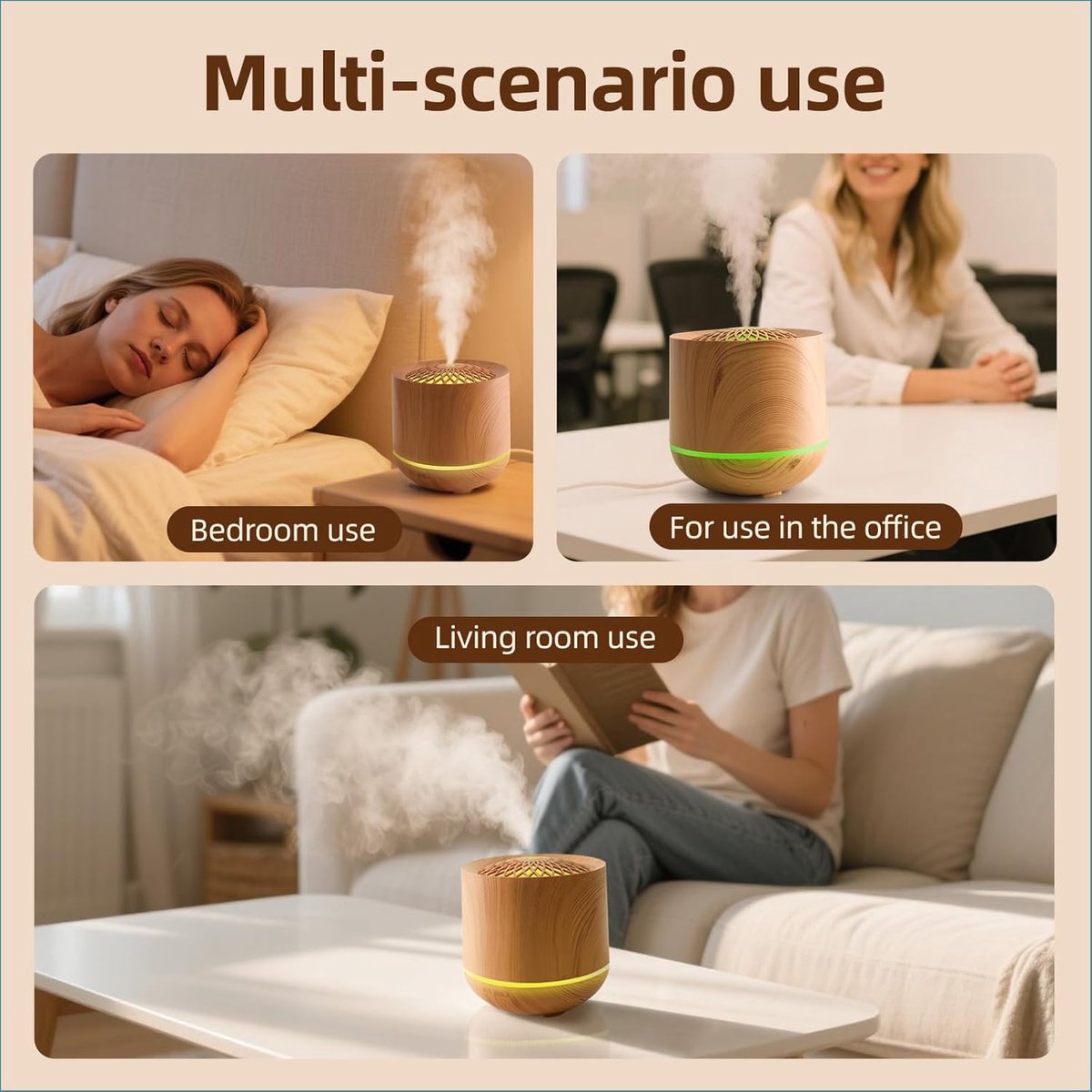Humidifiers - Aromatherapy Humidifier - 300ml Diffuser - Air Humidifier - Room Humidifier - 7-Color LED - V1188-MS-313-0700
