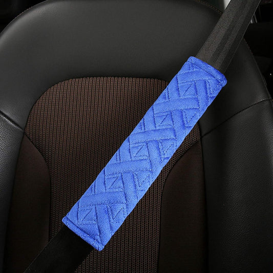 Universal seat belt protector - Soft and comfortable shoulder protector for the seat belt - (blue) V1188-MS-313-0703