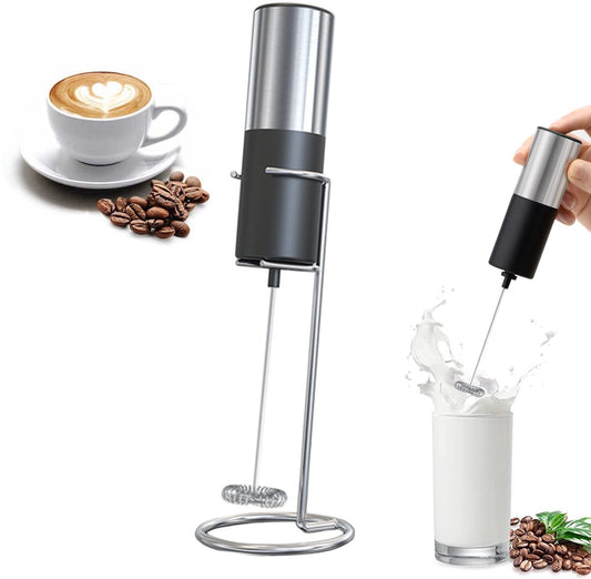 Electric milk frother - Manual milk frother - Mini milk mixer - With stand - No plug - Convenient for camping V1188-MS-313-0711