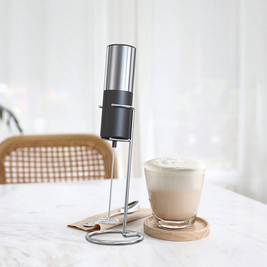 Electric milk frother - Manual milk frother - Mini milk mixer - With stand - No plug - Convenient for camping V1188-MS-313-0711