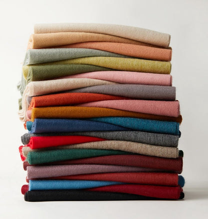 Warm and soft autumn and winter scarf, warm and lightweight scarf, versatile unisex plain wool scarf V1188-MS-313-0718