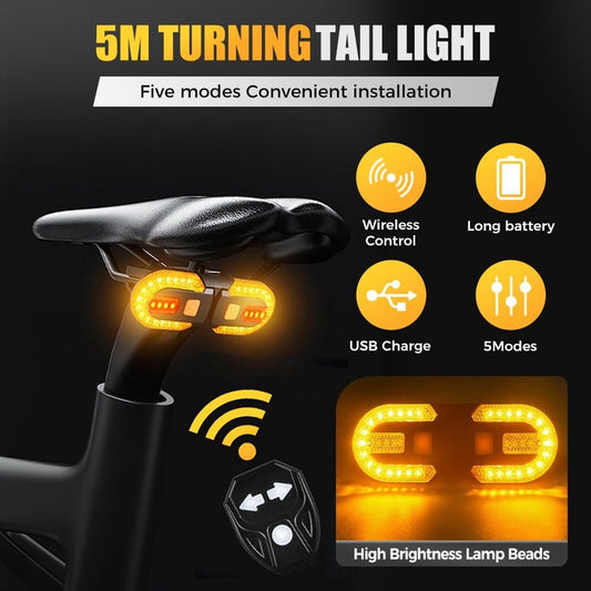Bicycle light with alarm and rechargeable battery - Bicycle lamp - Bicycle alarm - Bicycle light - Bicycle V1188-MS-313-0728