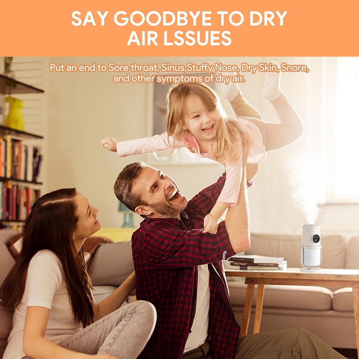 Humidifiers - Bedroom Humidifier - Cool Mist Humidifier - 280ml USB Desktop Humidifier with Night Light for V1188-MS-313-0741